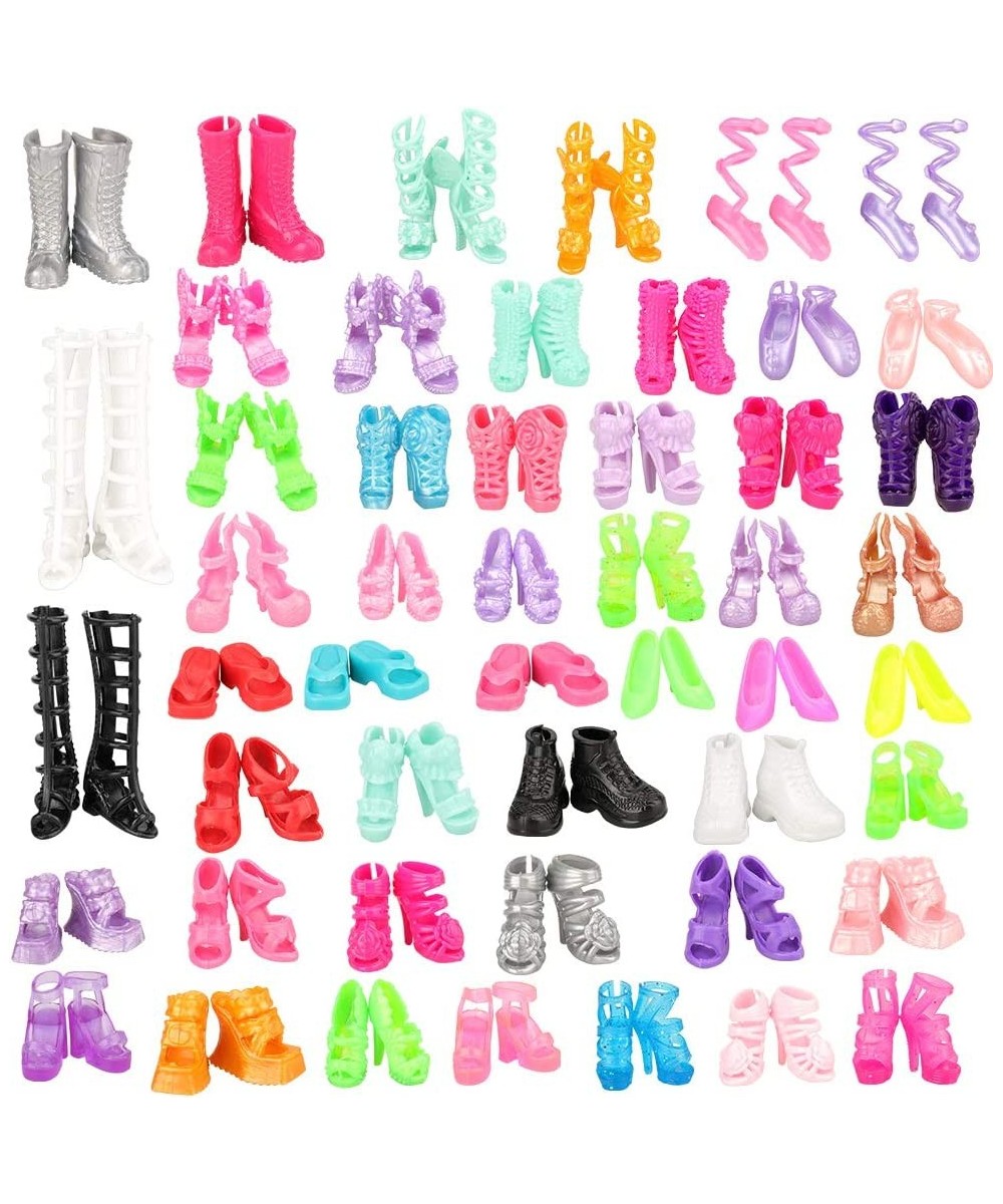 50 Pairs Doll Shoes High Heel Shoes Doll Boots Flat Shoes Set for 11.5 inch Girl Dolls Fashionista Shoe Lots $17.37 - Doll Ac...