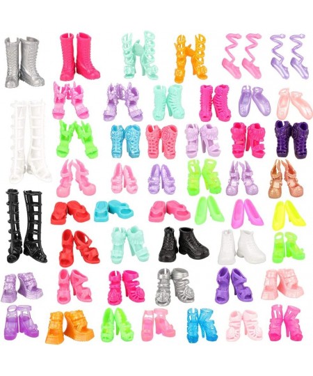 50 Pairs Doll Shoes High Heel Shoes Doll Boots Flat Shoes Set for 11.5 inch Girl Dolls Fashionista Shoe Lots $17.37 - Doll Ac...