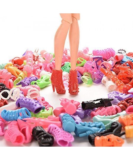 50 Pairs Doll Shoes High Heel Shoes Doll Boots Flat Shoes Set for 11.5 inch Girl Dolls Fashionista Shoe Lots $17.37 - Doll Ac...