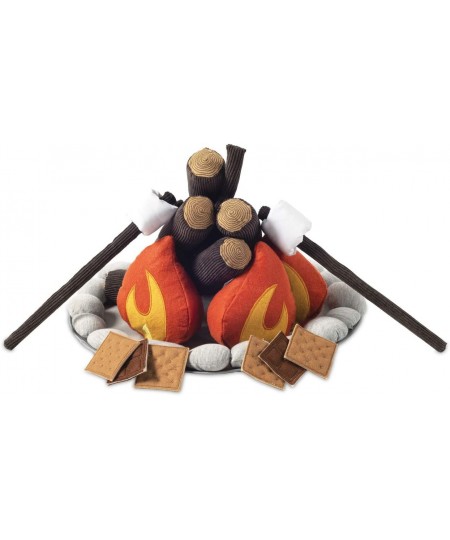 Pretend Campout Campfire & S'Mores Play Set – Plush Fire Pit Set for Indoor Play for Kids $87.14 - Plush Figure Toys