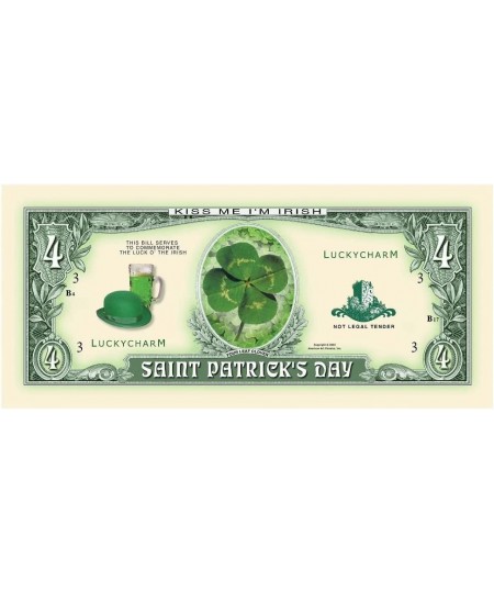 Saint Patricks Day Collectible Bill - Pack of 10 - Fun St Pattys Day Gift - Use As Beer Money $16.82 - Gags & Practical Joke ...