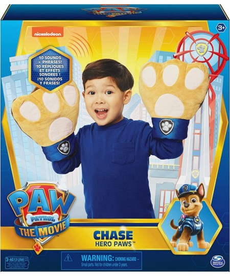 Paw Patrol Chase Hero Paws Movie Role Play Plush Toy with 10 Sounds and Phrases for Pretend Play Kids Toys for Ages 3 and up ...