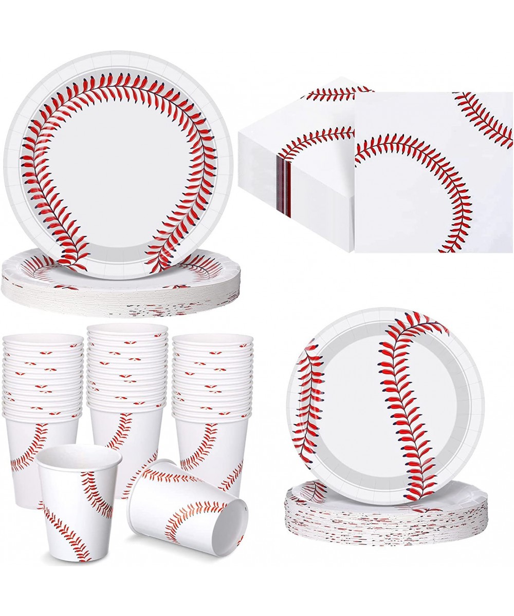 240 Pcs Baseball Party Favors Include 72 Baseball Plates 144 Baseball Napkins and 24 Baseball Cup Baseball Party Decorations ...