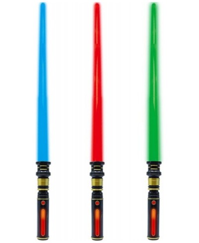 Light Up Saber for Kids Adults 3 Packs 3 Color LED Light Swords with FX Sound Expandable Light?Swords Set for Galaxy War Figh...