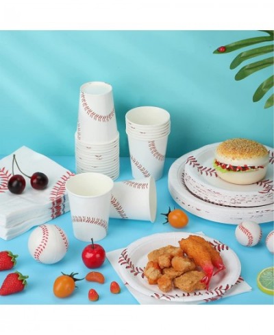 240 Pcs Baseball Party Favors Include 72 Baseball Plates 144 Baseball Napkins and 24 Baseball Cup Baseball Party Decorations ...