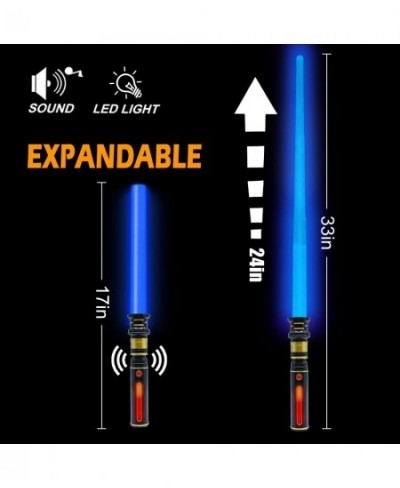 Light Up Saber for Kids Adults 3 Packs 3 Color LED Light Swords with FX Sound Expandable Light?Swords Set for Galaxy War Figh...