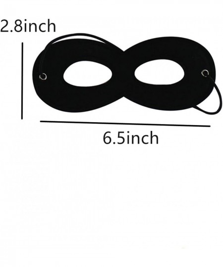 Black Superhero Felt Eye Masks 6PCS Adjustable Elastic Rope Half Masks Superhero Mask Black Eye Mask for Party Cosplay Access...