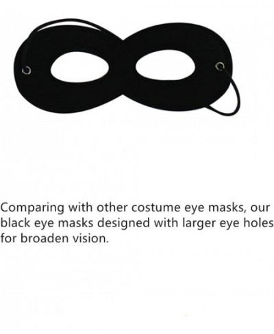 Black Superhero Felt Eye Masks 6PCS Adjustable Elastic Rope Half Masks Superhero Mask Black Eye Mask for Party Cosplay Access...