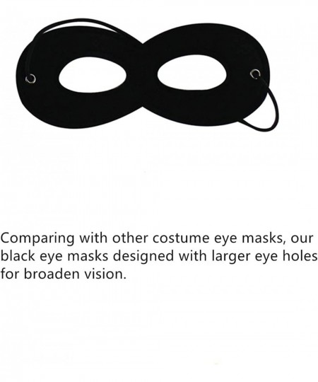 Black Superhero Felt Eye Masks 6PCS Adjustable Elastic Rope Half Masks Superhero Mask Black Eye Mask for Party Cosplay Access...