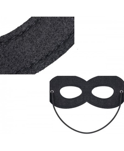 Black Superhero Felt Eye Masks 6PCS Adjustable Elastic Rope Half Masks Superhero Mask Black Eye Mask for Party Cosplay Access...