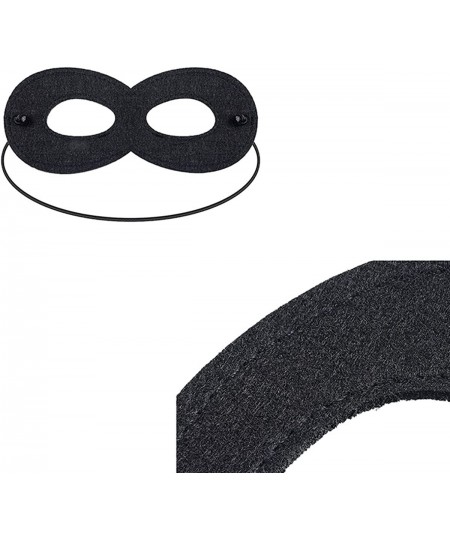 Black Superhero Felt Eye Masks 6PCS Adjustable Elastic Rope Half Masks Superhero Mask Black Eye Mask for Party Cosplay Access...