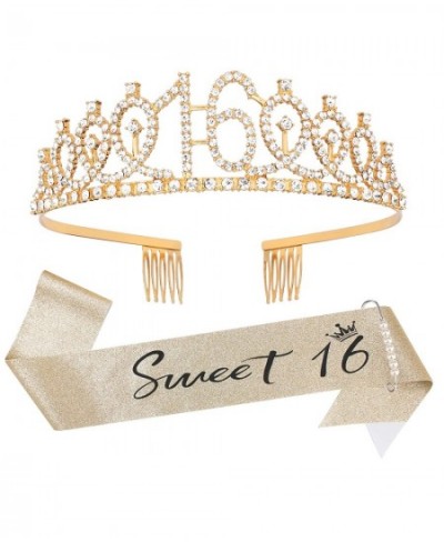 16th Birthday Tiara and Sash Kit- "Sweet 16"Birthday Decorations 16th Birthday Party Gifts Birthday Party Supplies for Girls ...