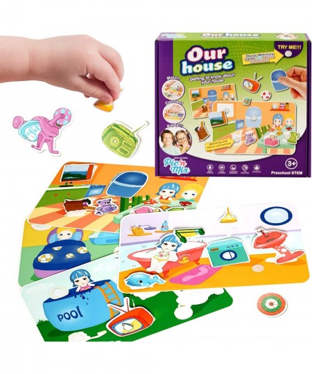 Our House Toddler Board Games 3-6 Age Preschool Games 3-5 Matching Game for Kids Age 3-7 Speech Therapy Materials Crafts for ...