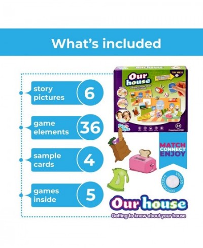 Our House Toddler Board Games 3-6 Age Preschool Games 3-5 Matching Game for Kids Age 3-7 Speech Therapy Materials Crafts for ...