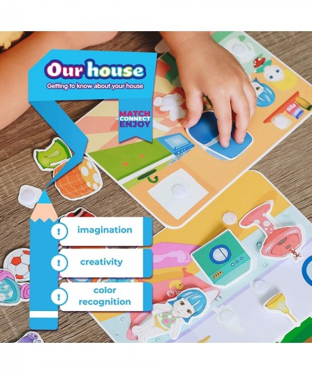 Our House Toddler Board Games 3-6 Age Preschool Games 3-5 Matching Game for Kids Age 3-7 Speech Therapy Materials Crafts for ...