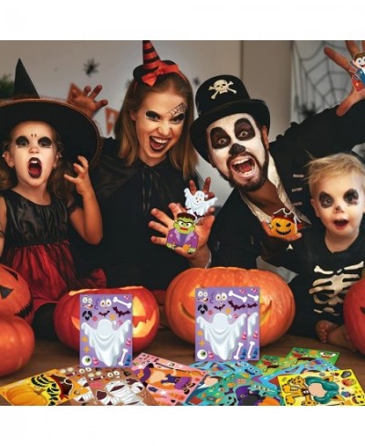 40 Sheets Halloween Party Game Stickers for Kids - Halloween Make a Face Stickers Halloween DIY Stickers Ghost Jack-o'-Lanter...