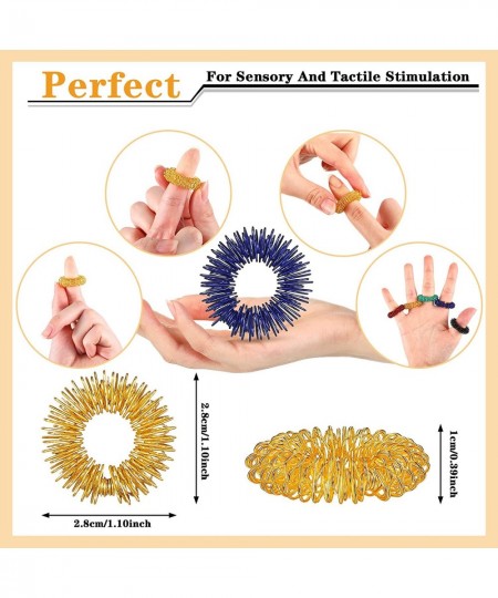 12 Pieces Fidget Anxiety Rings Including 6 Pieces Spiky Sensory Finger Rings Spinner Rings Anxiety Rings Zircon Ring with Bea...