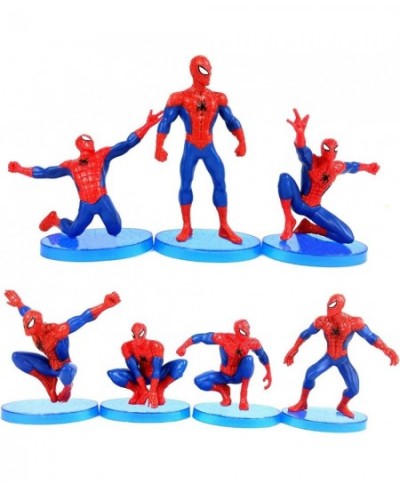 Spider Super Hero Figures 7 Pcs Superhero Action Figure Toy Sets Theme Party Decoration Spider Superhero Table Decor Birthday...