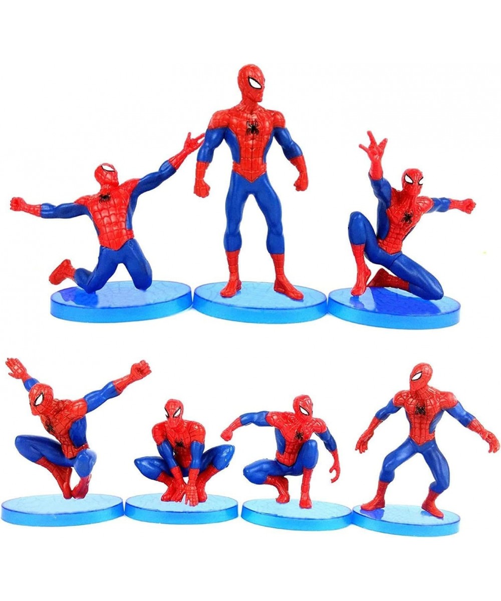 Spider Super Hero Figures 7 Pcs Superhero Action Figure Toy Sets Theme Party Decoration Spider Superhero Table Decor Birthday...