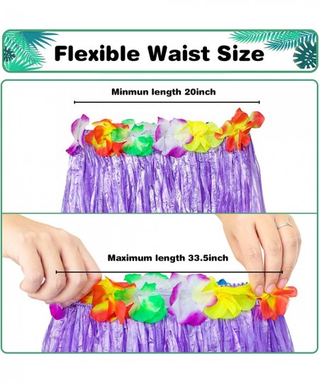 Kids Grass Skirt Bulk Includes 12PCS Hawaiian Luau Hula Skirts + 12 PCS Headbands +24PCS Wristbands for Hawaiian Themed Parti...