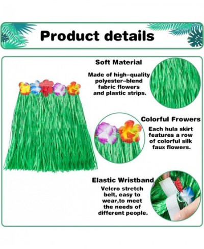 Kids Grass Skirt Bulk Includes 12PCS Hawaiian Luau Hula Skirts + 12 PCS Headbands +24PCS Wristbands for Hawaiian Themed Parti...