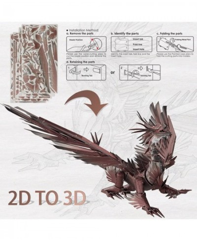 3D Puzzles for Adults Hellstrom Dragon Metal Model Building Kits Challenging Brain Teaser Metal Puzzles for Stress Relief $66...