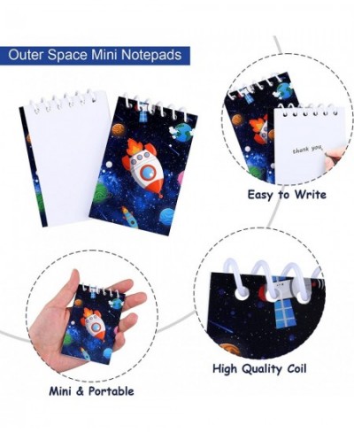 24 Pieces Outer Space Mini Spiral Notepad Solar System Mini Notebook in 12 Designs for Outer Space Party Favors 3.54 x 2.36 I...