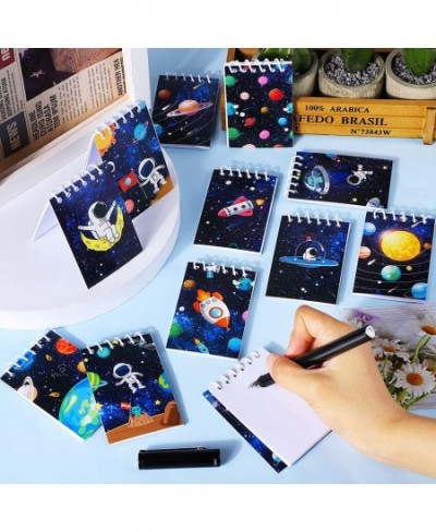 24 Pieces Outer Space Mini Spiral Notepad Solar System Mini Notebook in 12 Designs for Outer Space Party Favors 3.54 x 2.36 I...