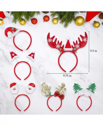 6 PCS Christmas Headbands Reindeer Antler Christmas Head Hat Toppers Fit Kids & Adults for Christmas Party Supplies and Party...