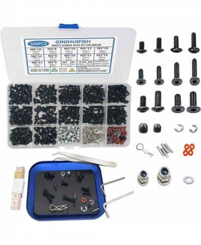 500PCS RC Screws Kit Repair Tool M3 M4 Hex Screws RC Repair Tool Kit with Magnetic Screw Tray Hardware Set for 1:8 1:10 1:12 ...