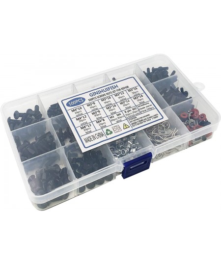 500PCS RC Screws Kit Repair Tool M3 M4 Hex Screws RC Repair Tool Kit with Magnetic Screw Tray Hardware Set for 1:8 1:10 1:12 ...