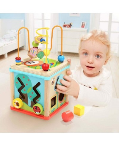 Activity Cube Toys for 1 Year Old Boy Girl Montessori Wooden Toys for Toddlers One Year Old First Birthday Gift Baby Toy for ...