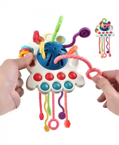 Baby Toys 6-12 Months Baby Sensory Toys Silicone Pull String Toys Montessori Toys for 1 Year Old Babies $16.70 - Early Develo...