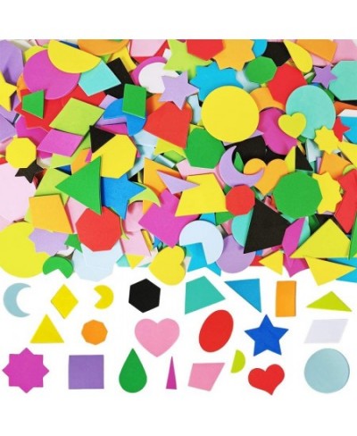 1035 Pcs 15 Colors 3 Sizes 22 Shape Bulk Foam Stickers Self-Adhesive Foam Geometry Shapes Stickers Assortment Craft Supplies ...