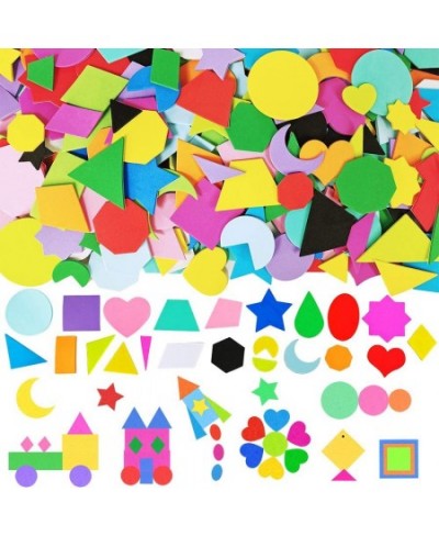 1035 Pcs 15 Colors 3 Sizes 22 Shape Bulk Foam Stickers Self-Adhesive Foam Geometry Shapes Stickers Assortment Craft Supplies ...