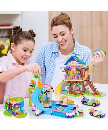 Friends Tree House Building Kit Girls Treehouse Summer Pool Party Building Blocks Set for Kids Aged 6-12 (1274 Pieces) $103.3...