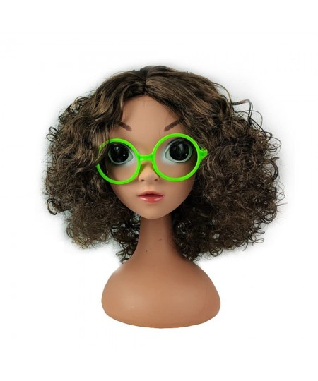 Cartoon cosplay costume girl wig accessories props hair with glasses or headdress (Brown) $38.04 - Kids' Dress-Up Accessories