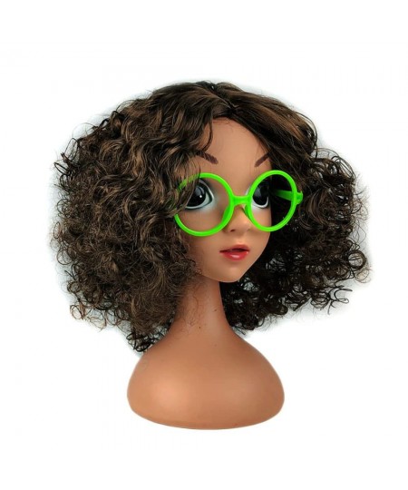 Cartoon cosplay costume girl wig accessories props hair with glasses or headdress (Brown) $38.04 - Kids' Dress-Up Accessories