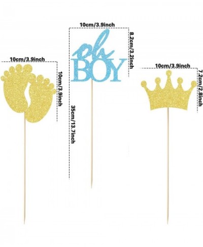 Glitter Oh Boy Centerpiece Sticks Baby Boy Table Toppers Baby Shower Decorations for Boy Set of 15 $19.34 - Kids' Party Cente...