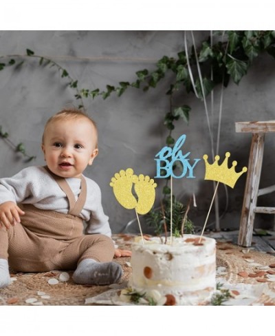 Glitter Oh Boy Centerpiece Sticks Baby Boy Table Toppers Baby Shower Decorations for Boy Set of 15 $19.34 - Kids' Party Cente...