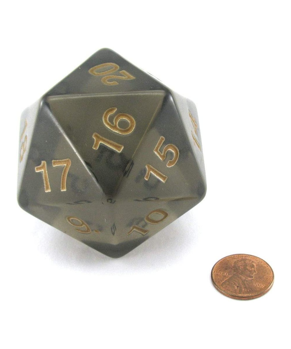 Koplow Würfel - Transparent: Countdown Rauch/gold (1 Im Beutel 55mm W20) $28.80 - Game Accessories