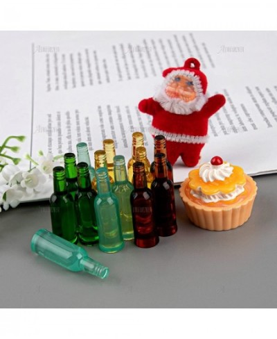 AUEAR 24 Pieces Lovely Miniature Beer Bottles 1-3/8"x3/8" for 1:12 Kitchen Food Accessories $16.82 - Dollhouse Accessories