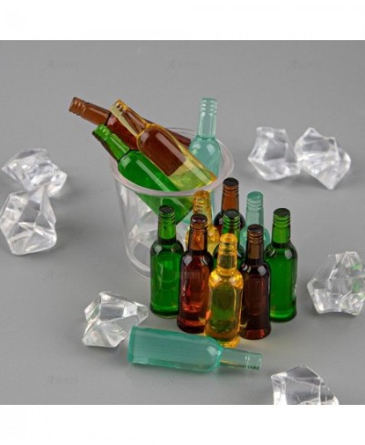 AUEAR 24 Pieces Lovely Miniature Beer Bottles 1-3/8"x3/8" for 1:12 Kitchen Food Accessories $16.82 - Dollhouse Accessories