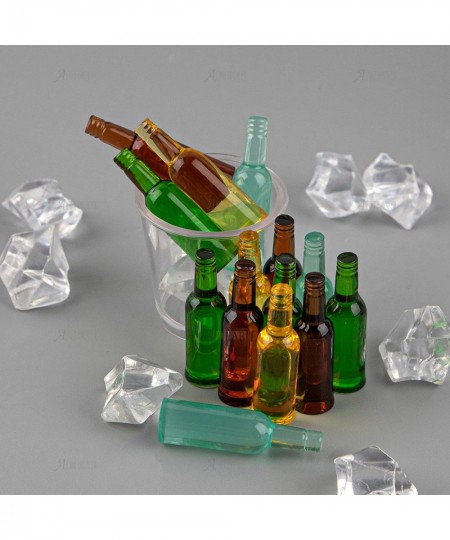 AUEAR 24 Pieces Lovely Miniature Beer Bottles 1-3/8"x3/8" for 1:12 Kitchen Food Accessories $16.82 - Dollhouse Accessories