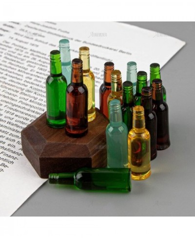 AUEAR 24 Pieces Lovely Miniature Beer Bottles 1-3/8"x3/8" for 1:12 Kitchen Food Accessories $16.82 - Dollhouse Accessories