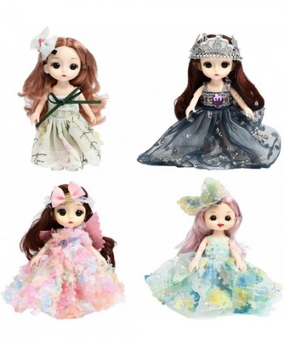 4 Sets 6 Inch Dolls Cute Girl Dolls Include 4 Pieces Girl Mini Dolls 4 Sets Handmade Doll Clothes 4 Pairs of Doll Shoes $26.0...