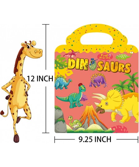 Dinosaur Toys for Kids 3-5 Toddler Sticker Book Toys for 1 2 3 4 5 Year Old Boy Girl Gifts Reusable Static Sticker Learning T...