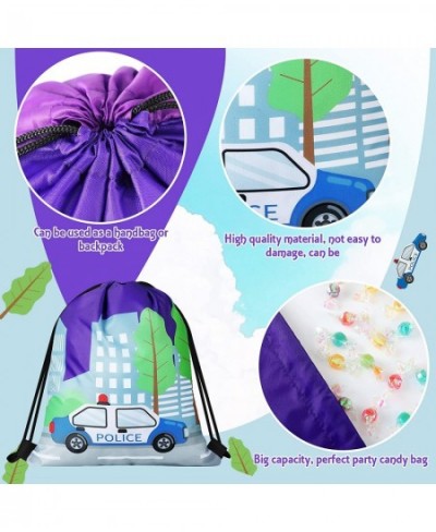 16 Pcs Transportation Birthday Party Supplies Transportation Party Gift Bags Drawstring Bags Goodie Candy Treat Bags for Cars...