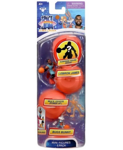 Space Jam: A New Legacy - 4 Pack - 2'' Lebron Bugs Bunny Wile E. Coyote & 1 Mystery Figure - Bench Multicolor 14574 $16.59 - ...