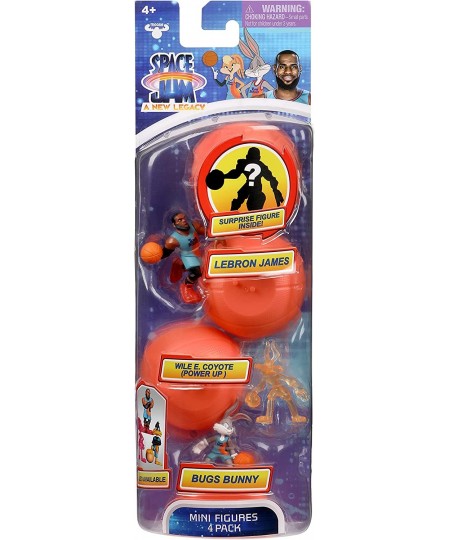 Space Jam: A New Legacy - 4 Pack - 2'' Lebron Bugs Bunny Wile E. Coyote & 1 Mystery Figure - Bench Multicolor 14574 $16.59 - ...